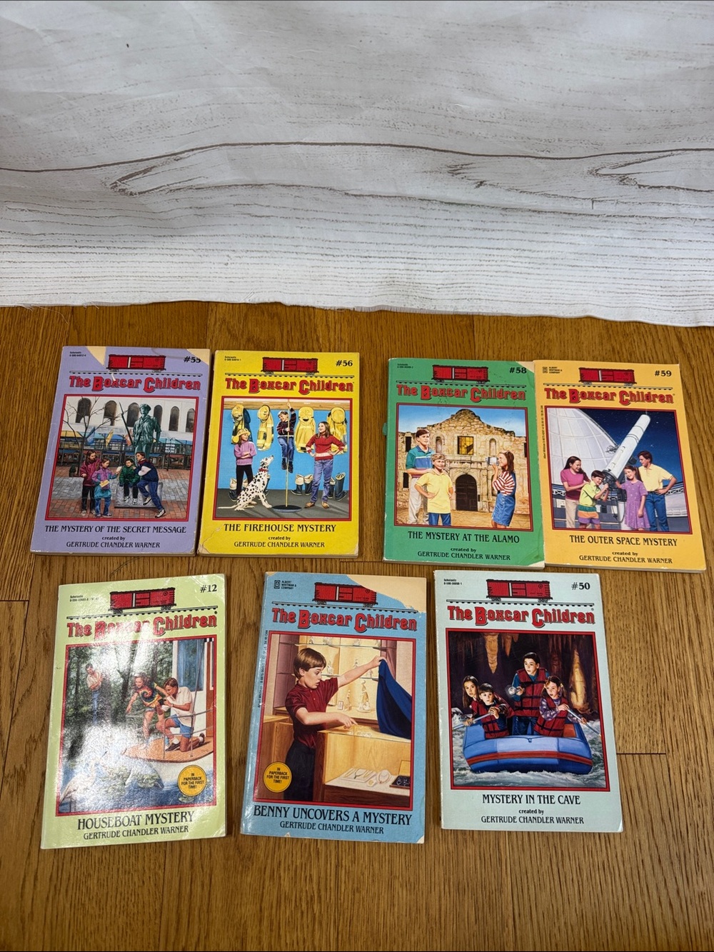 Vintage set of 7 books - The Boxcar Children Paperback Mystery Lot